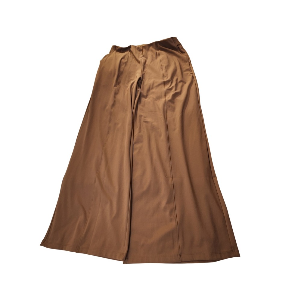 Old Navy PowerSoft PS City Wide Leg High-Rise Pants Brown Datepalm Womens XL NEW